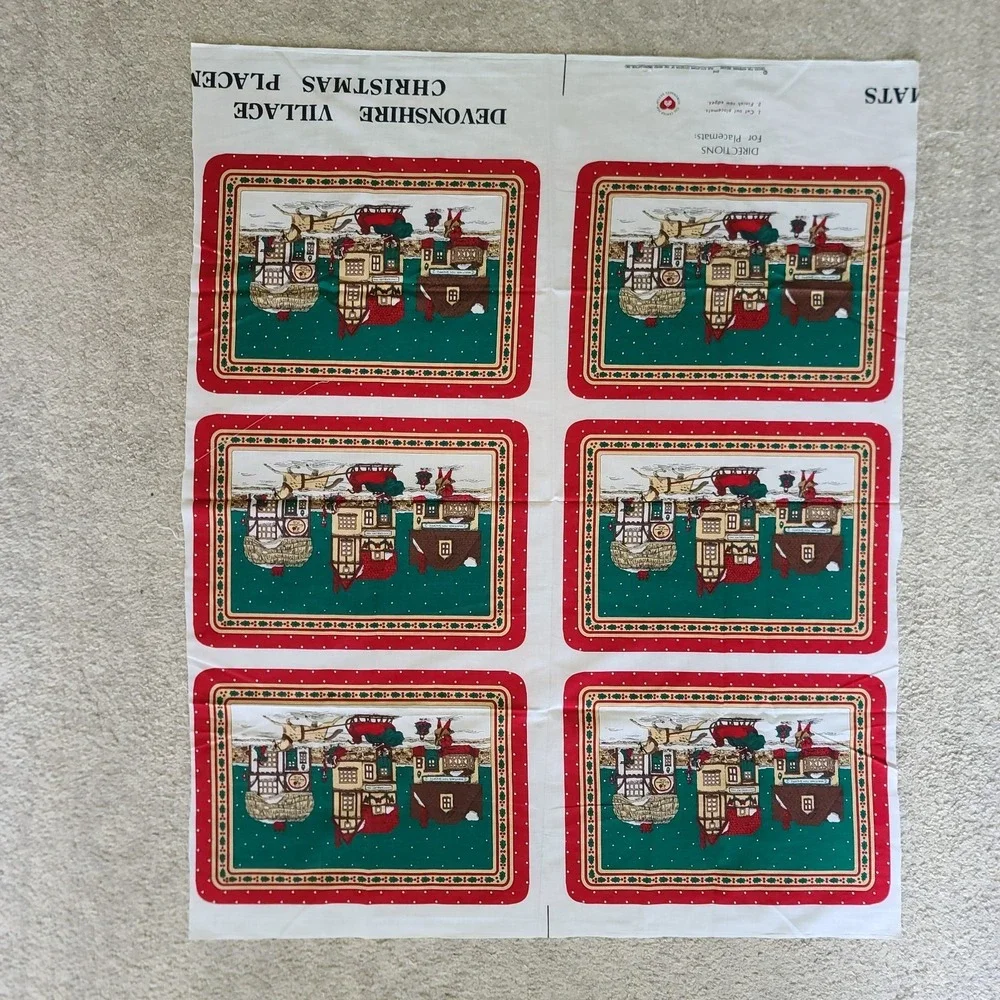 VALUE BUNDLE: 8 VTG Christmas Cut & Sew Panels Santa Nativity Apron Tree Stuff